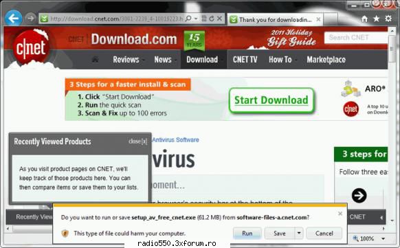 Avast Download and Install - Pasul 4: La mesajul de confirmare alege optiunea - Sugestii