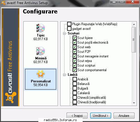 Avast Download and Install - Pasul 11: Selecteaza optiunea Personalizat si - Sugestii