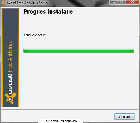 Avast Download and Install - Pasul 15: Asteapta apoi terminarea instalarii - Sugestii