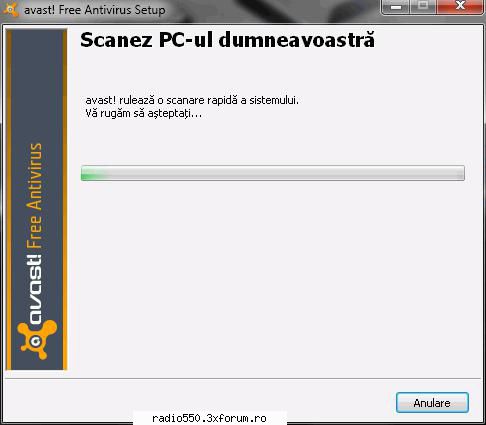 Avast Download and Install - Pasul 16: Urmeaza o scurta scanare a fisierelor - Sugestii